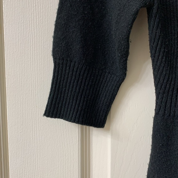 🌷3 for$25🌷take out, US M, Black Cowl Neck 3/4 Sleeve Knit Fit & Flare Dress - Picture 7 of 11